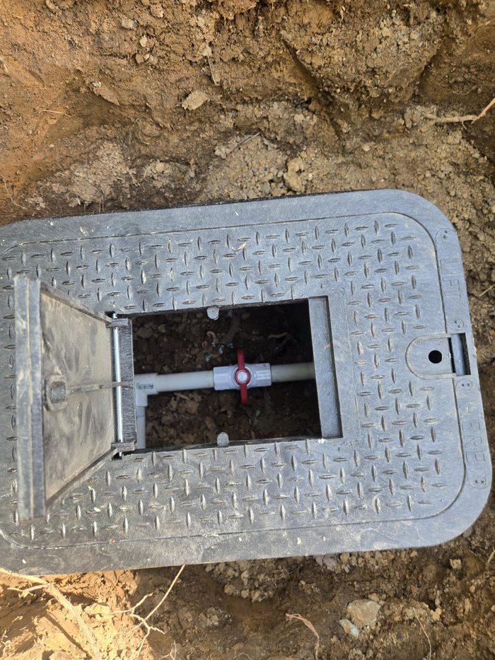 Water line and meter installation